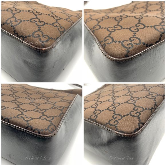 Authentic Gucci Monogram Dark Brown Shoulder Bag - Picture 11 of 15